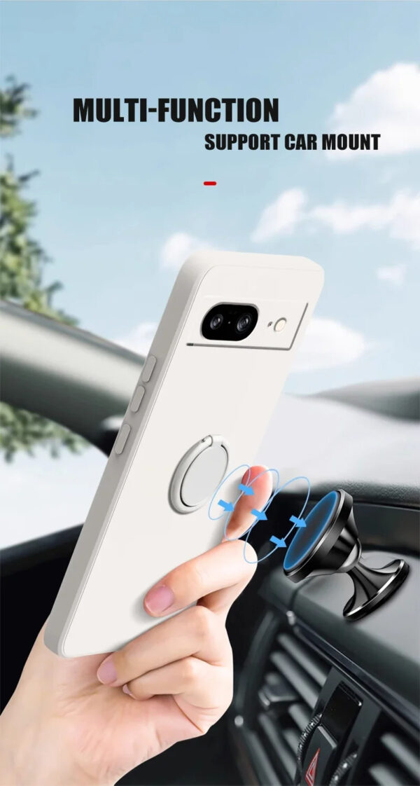 Google Pixel 9 Silicone Case with Ring Holder