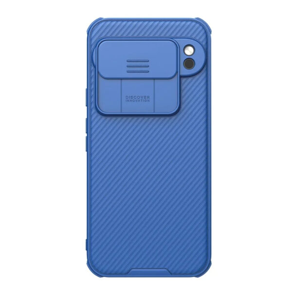Blue CamShield showing all design traits