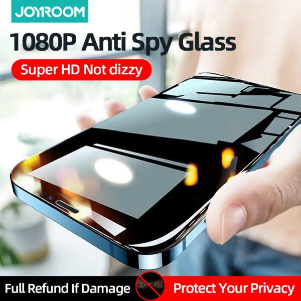Joyroom anti-spy screen protector for iPhone with 1080P HD clarity