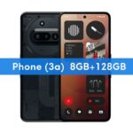 Black Nothing Phone 3a 5G with 8GB RAM and 128GB storage front and back