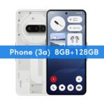 White Nothing Phone 3a 5G with 8GB RAM and 128GB storage front and back