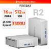 FIREBAT R2 Mini PC AMD Ryzen 5 3500U – 16GB RAM 512GB SSD – WiFi5 BT5.2 Dual 4K