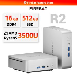 FIREBAT R2 Mini PC – Ryzen 5 3500U – 16GB RAM 512GB SSD