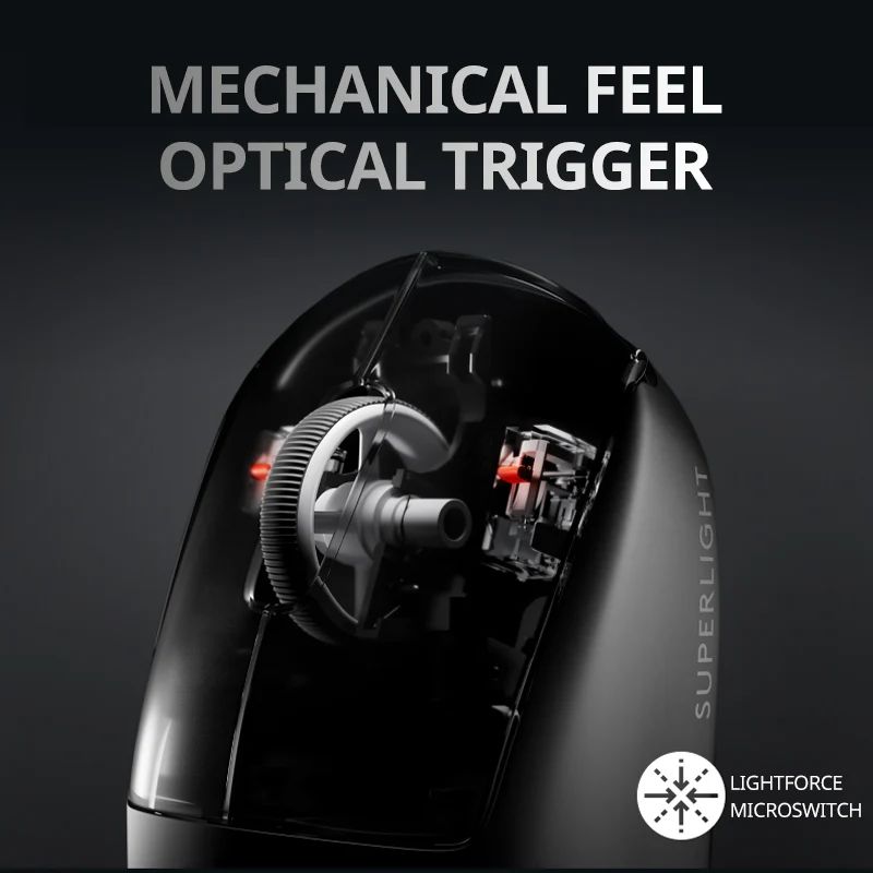 Logitech G PRO X SUPERLIGHT 2 LIGHTFORCE optical mechanical switches