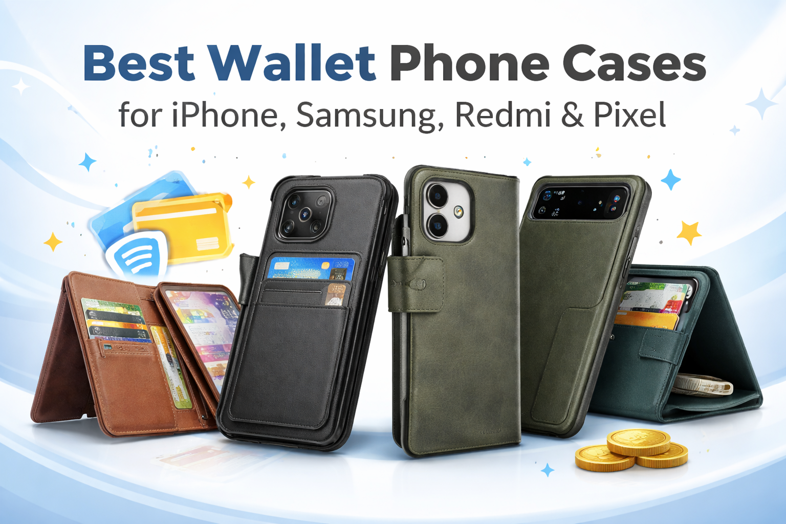 best wallet phone cases for iPhone Samsung Redmi and Google Pixel