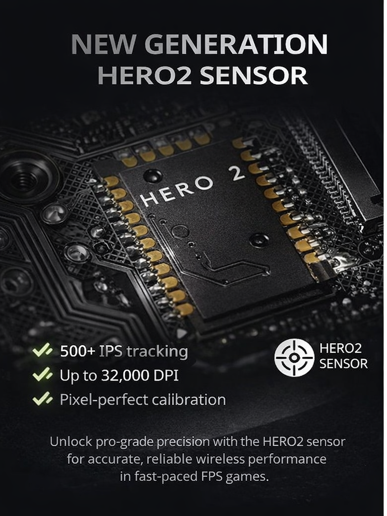 Logitech G PRO X SUPERLIGHT 2 HERO 2 sensor 32000 DPI precision
