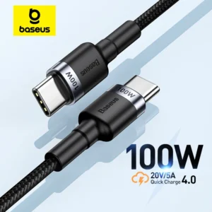 Baseus 100W USB-C to USB-C PD Fast Charging Cable (5A)