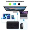 Bluetooth Wireless Keyboard Mouse for iPad, Tablet, iOS, Android & Windows