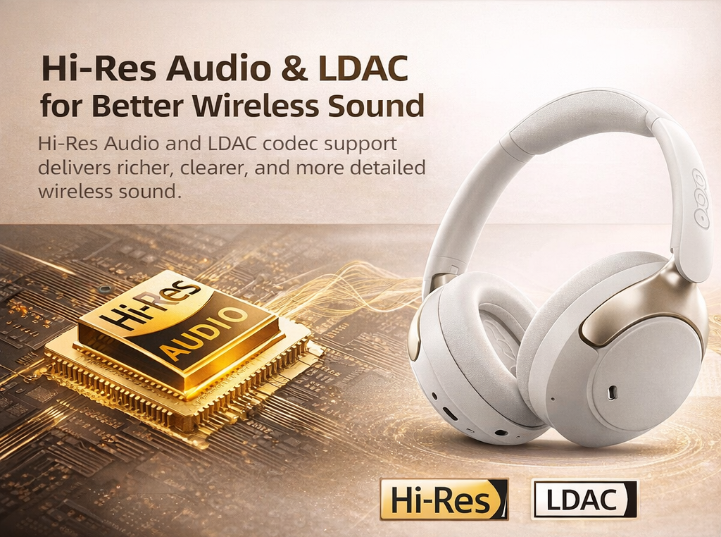QCY H3 Pro ANC headphones with Hi-Res Audio and LDAC support